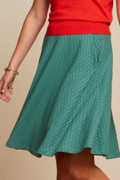 King Louie Rokken|Serena Skirt Manelli Jacquard Smoke Green
