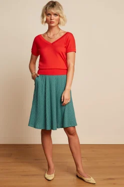 King Louie Rokken|Serena Skirt Manelli Jacquard Smoke Green