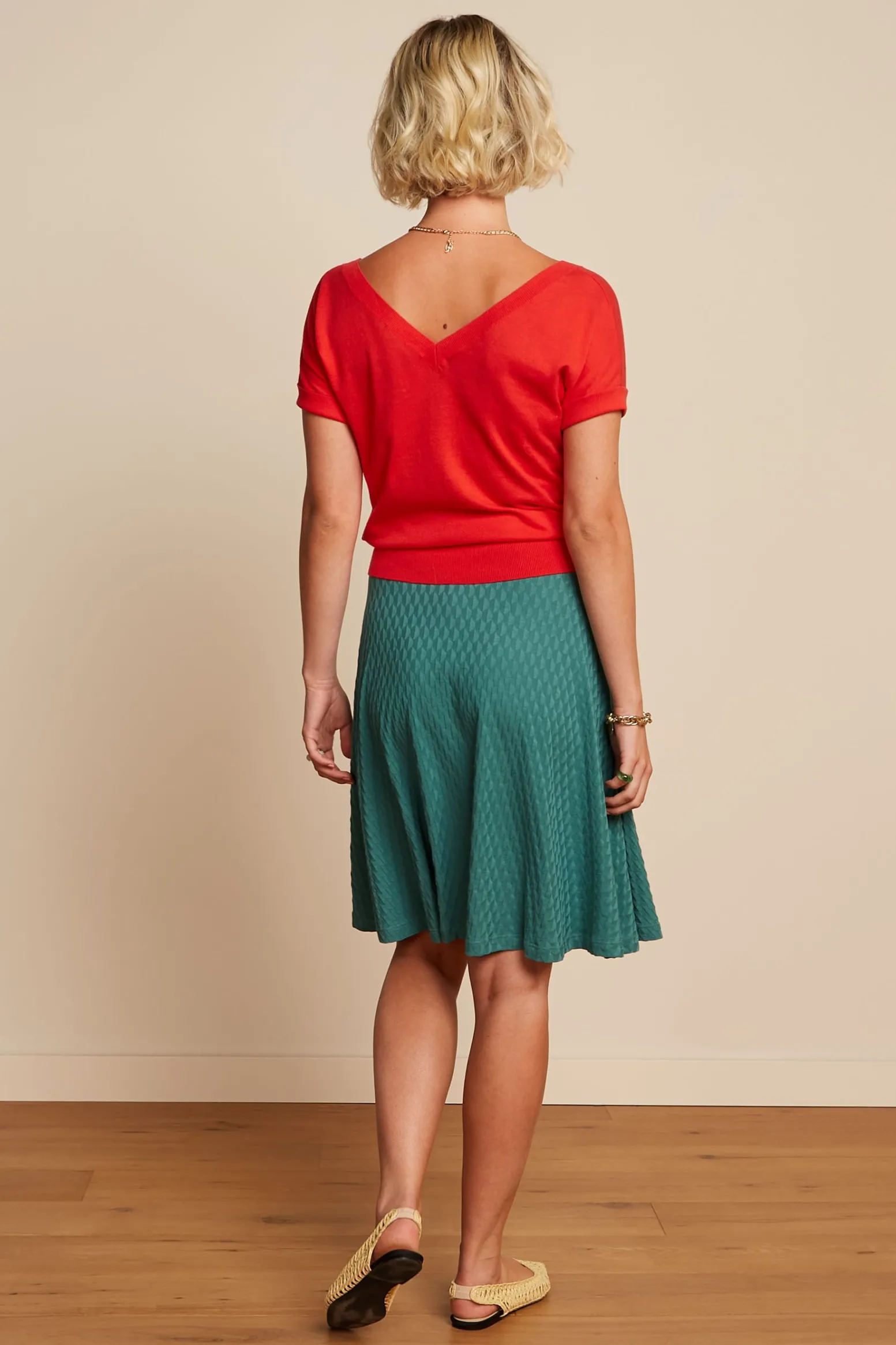 King Louie Rokken|Serena Skirt Manelli Jacquard Smoke Green