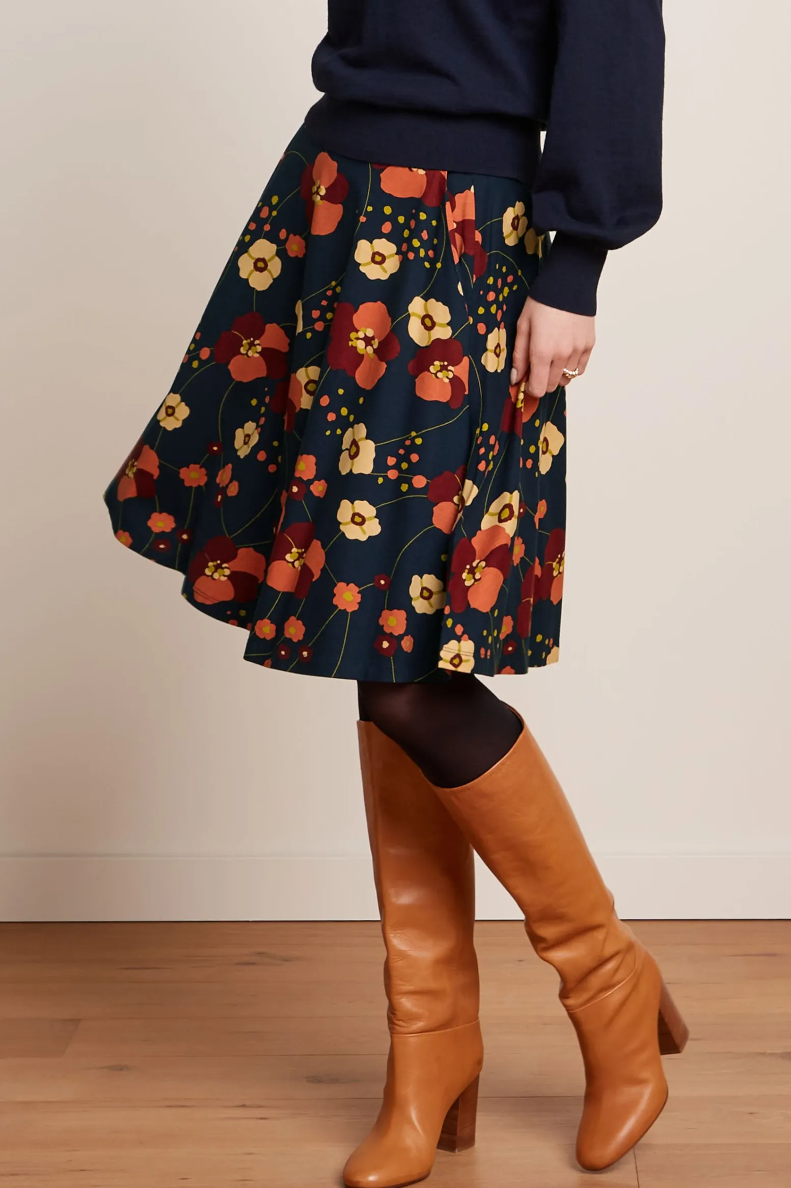 King Louie Rokken|Serena Skirt Melody Evening Blue