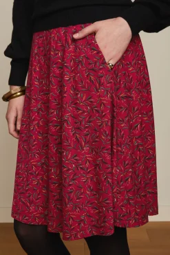 King Louie Rokken|Serena Skirt Vinti Cherry Red