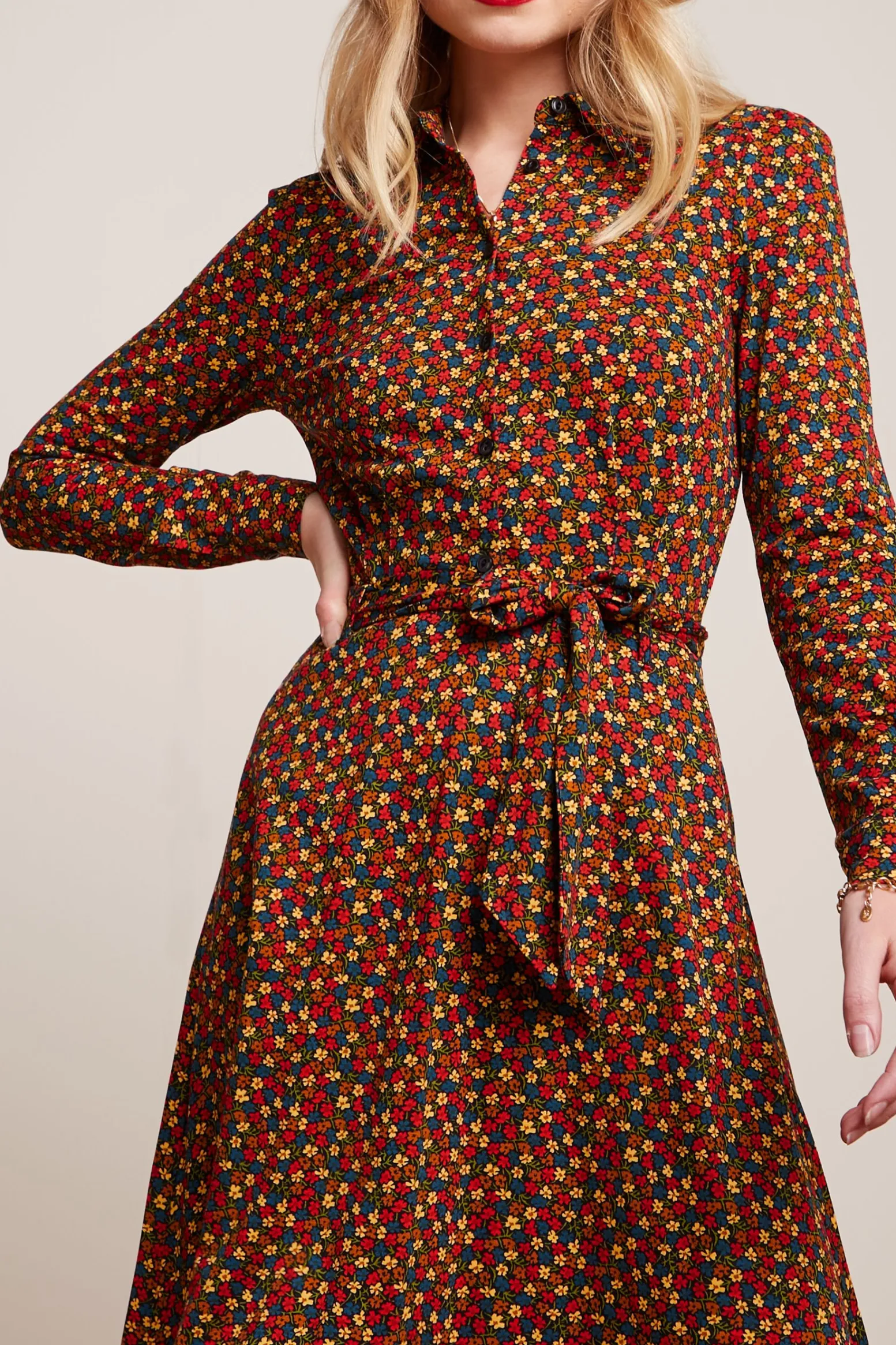 King Louie Jurken|Sheeva Dress Flaminga Black