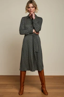 King Louie Jurken|Sheeva Dress Parlour Tokyo Blue