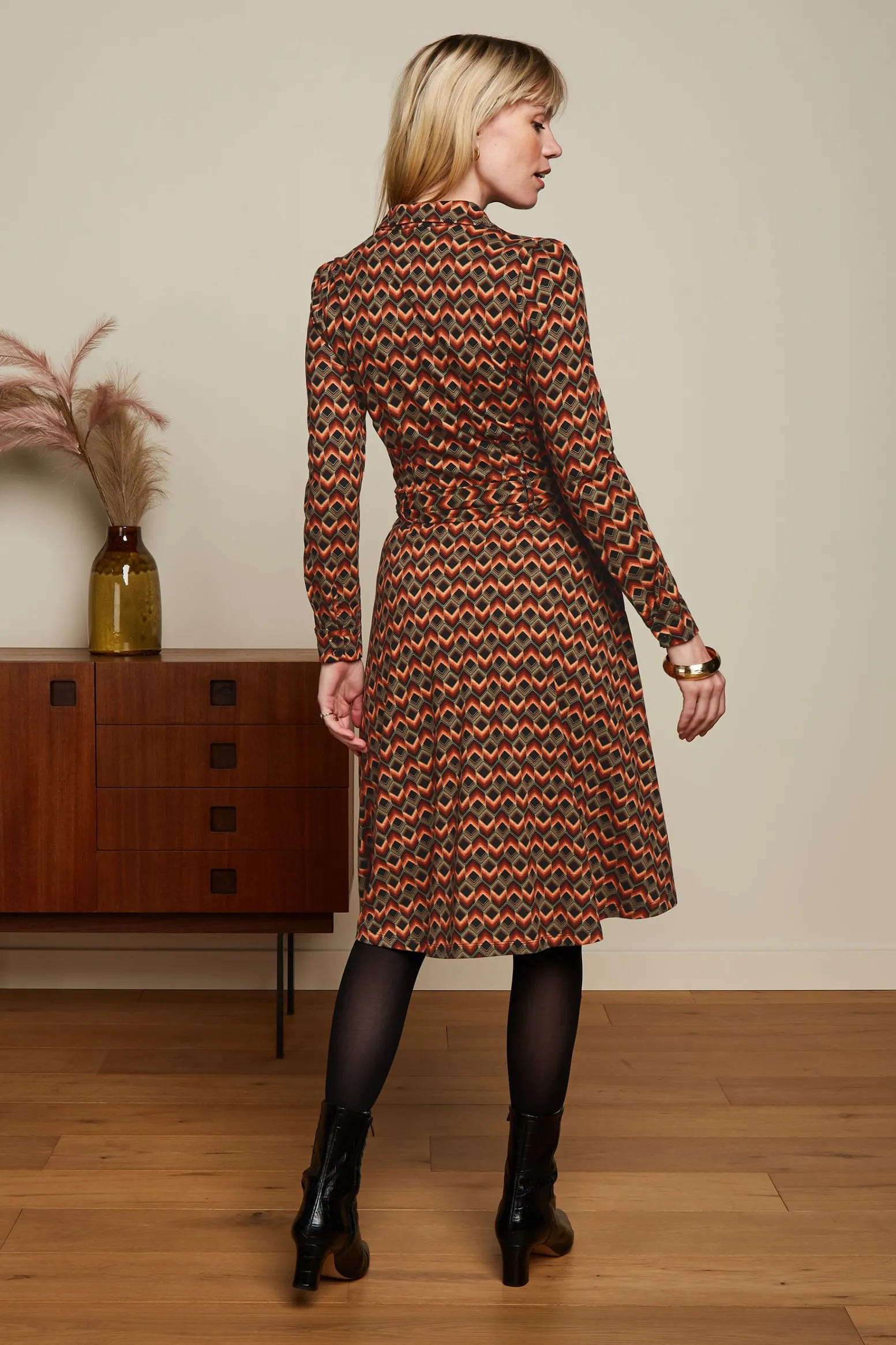 King Louie Jurken|Sheeva Dress Quentin Black