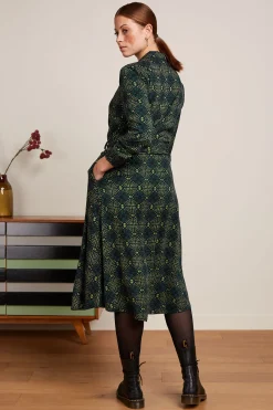 King Louie Jurken|Sheeva Dress Spiller Dragonfly Green