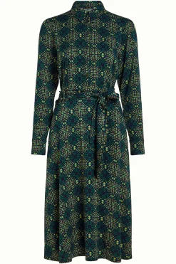 King Louie Jurken|Sheeva Dress Spiller Dragonfly Green