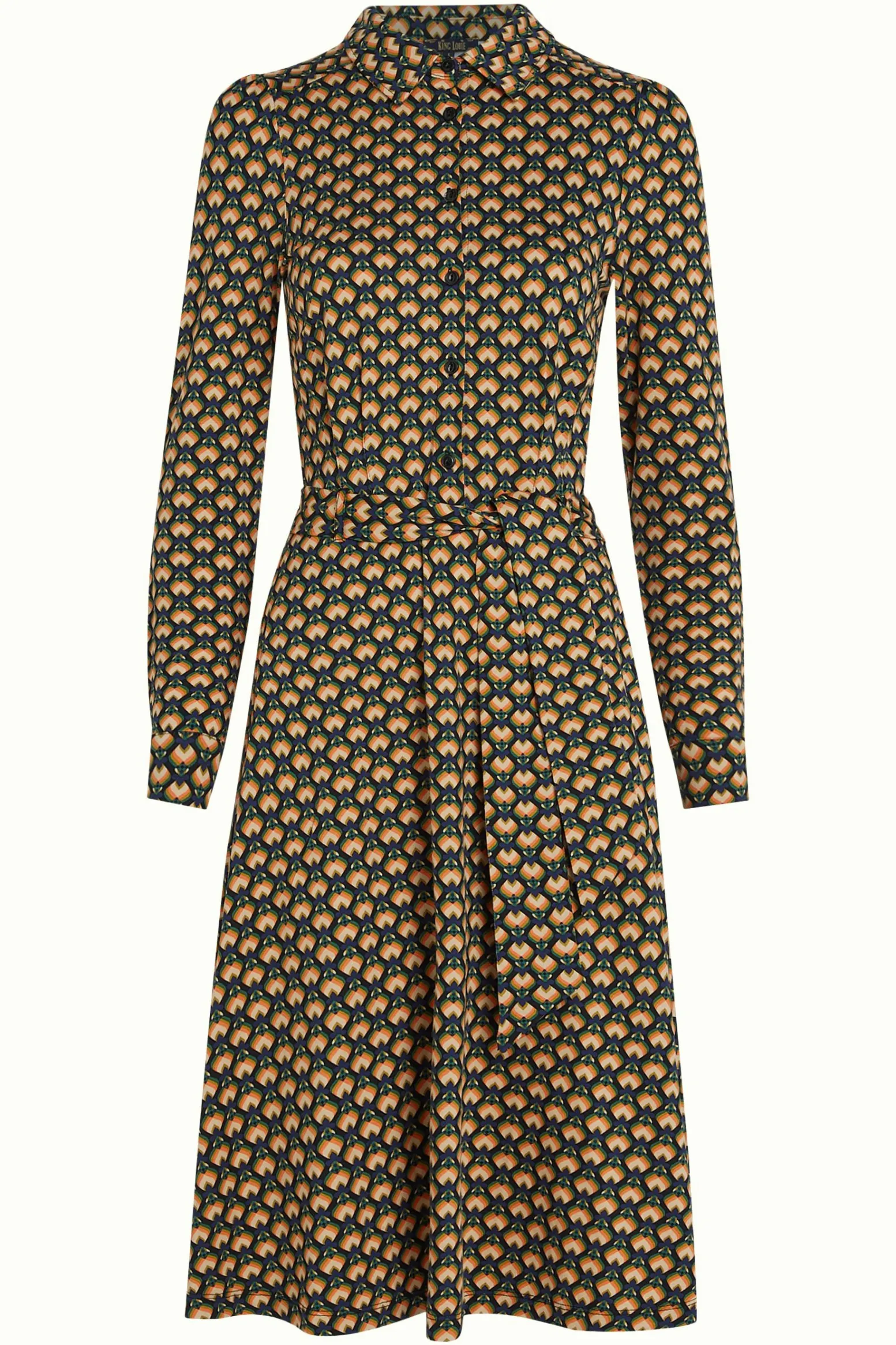 King Louie Jurken|Sheeva Dress Valet Streeple Blue