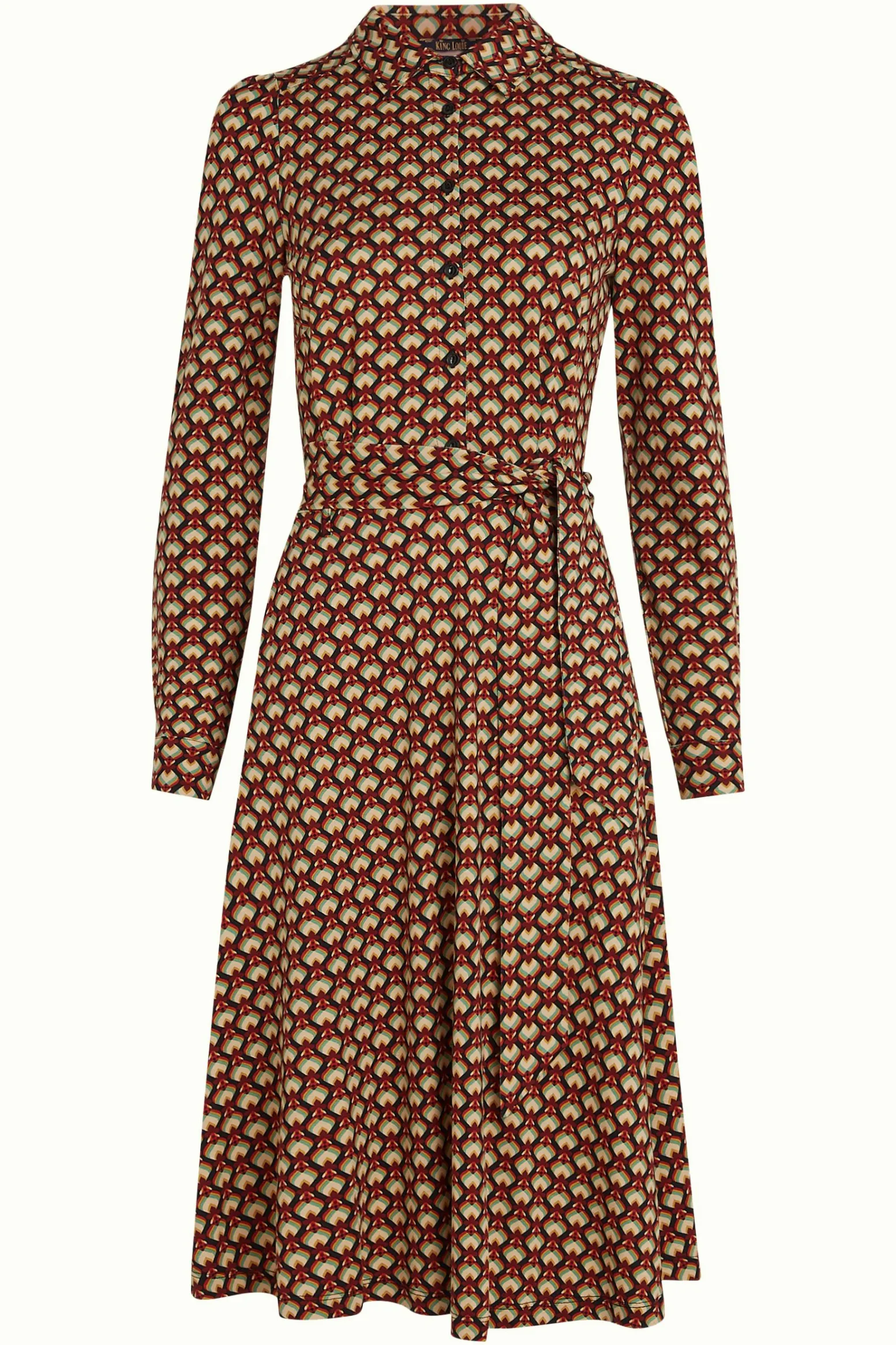 King Louie Jurken|Sheeva Dress Valet Cabernet Red