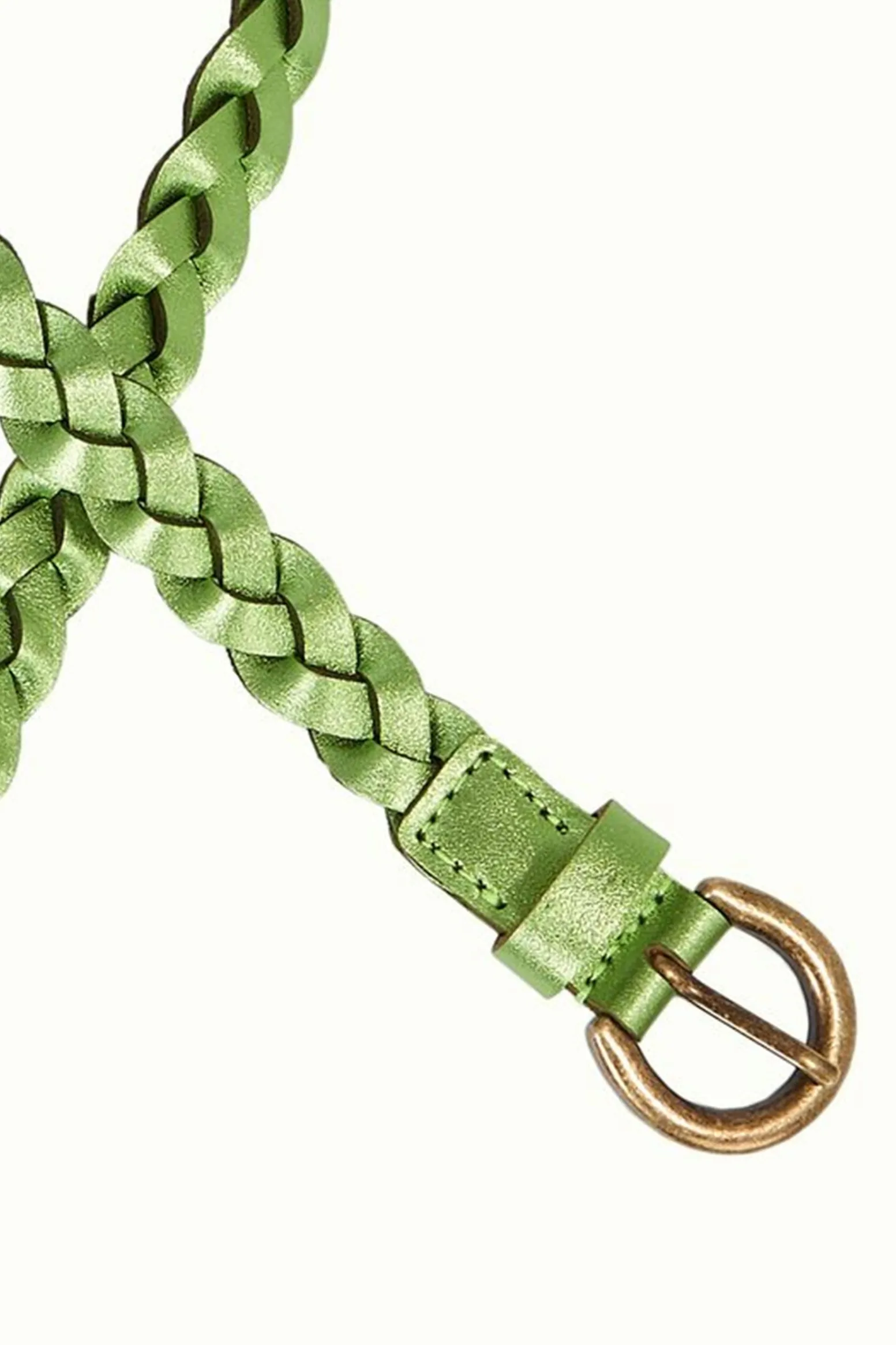 King Louie Accessoires|Shiny Braided Belt Woodbine Green