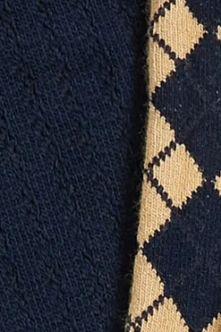 King Louie Accessoires|Socks 2-Pack Argyle Evening Blue