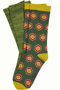 King Louie Accessoires|Socks 2-Pack Crown Fir Green
