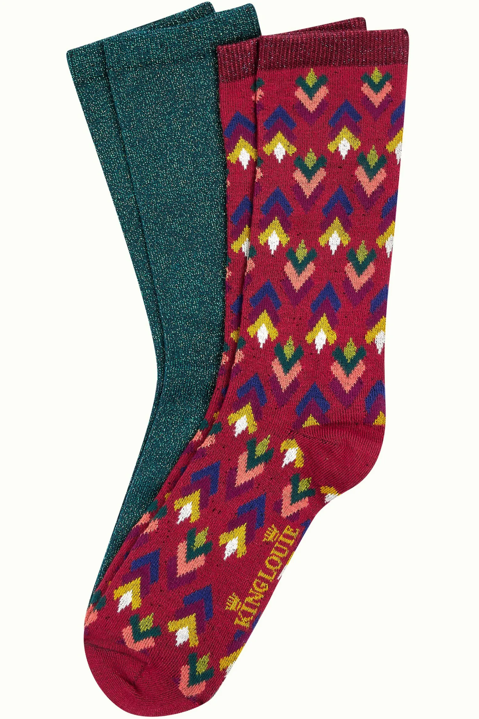 King Louie Accessoires|Socks 2-Pack Ollie Cabernet Red