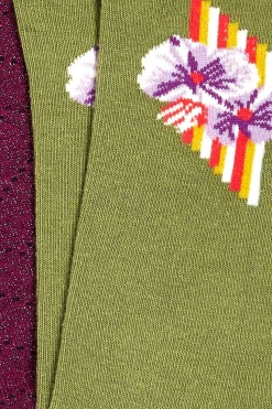 King Louie Accessoires|Socks 2-Pack Rebelle Posey Green