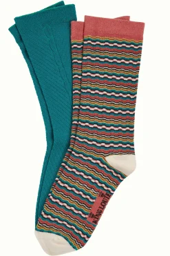 King Louie Accessoires|Socks 2-Pack Surfbird Ponderosa Green