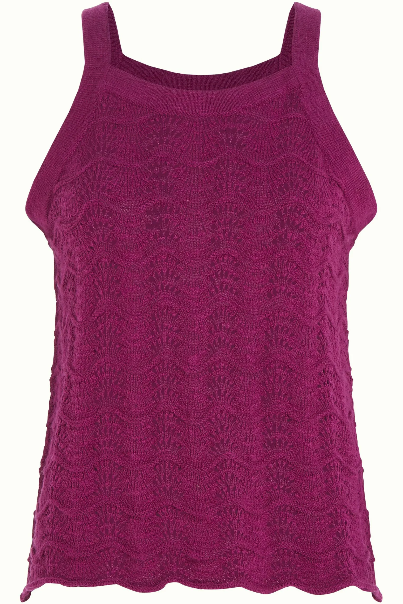 King Louie Tops & Shirts|Sofie Top Scallop Vivid Purple