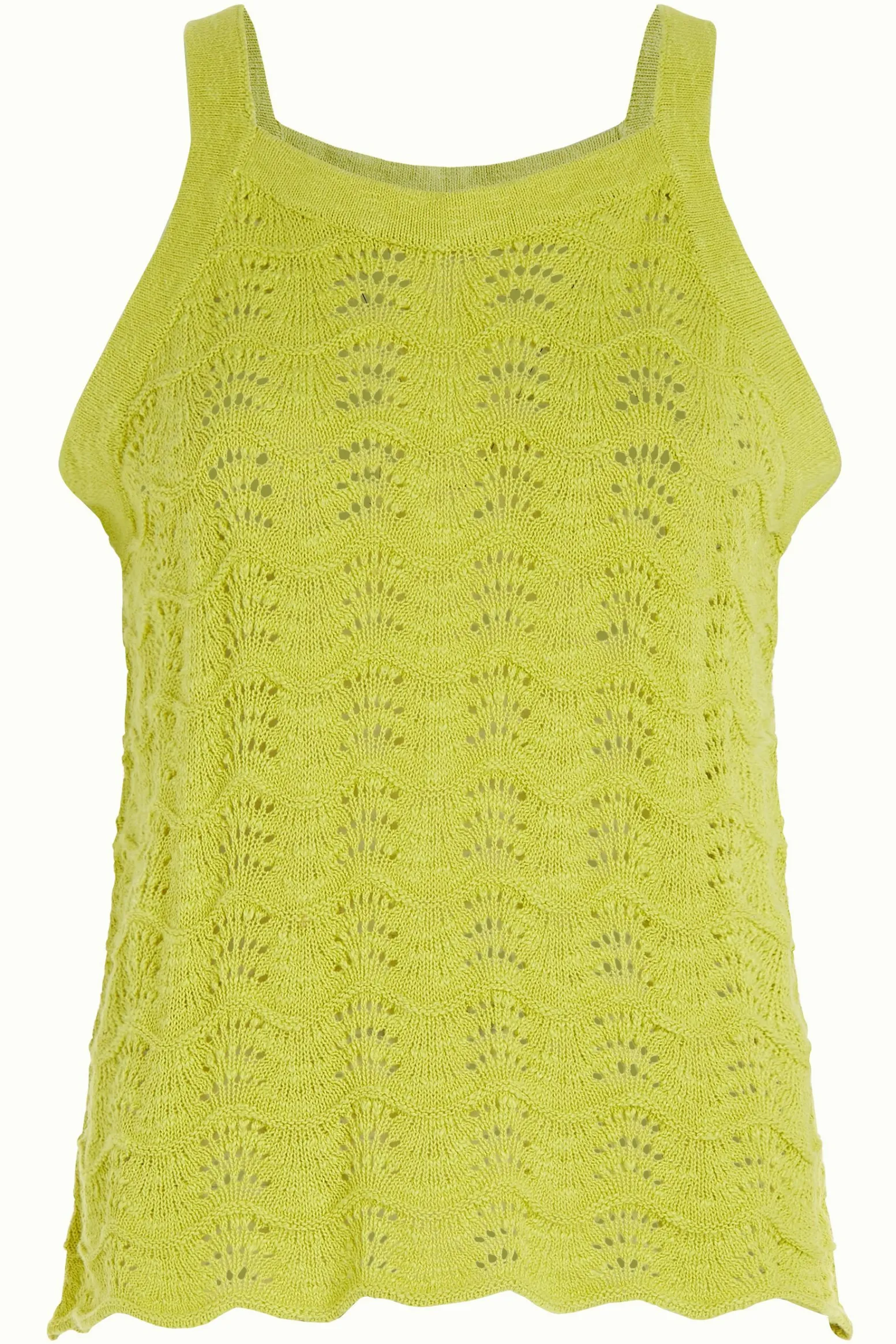 King Louie Tops & Shirts|Sofie Top Scallop Cress Yellow