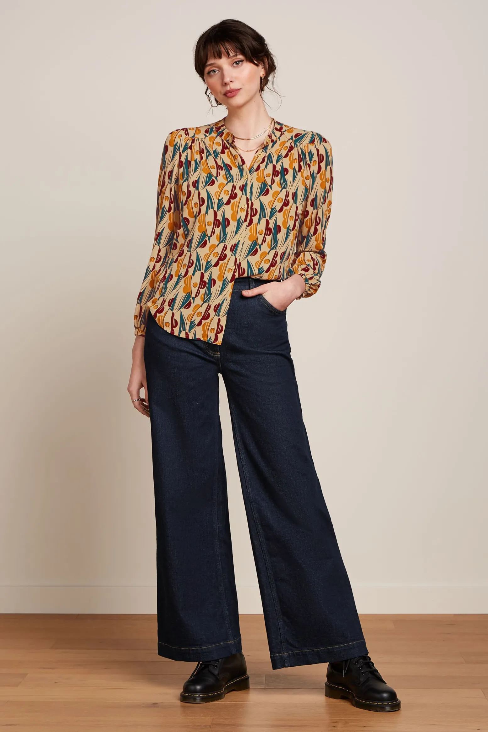 King Louie Blouses|Stella Blouse Cile Pebble