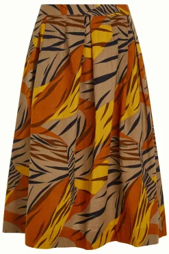 King Louie Rokken|Suzette Pleat Skirt Zolea Sulphur Yellow