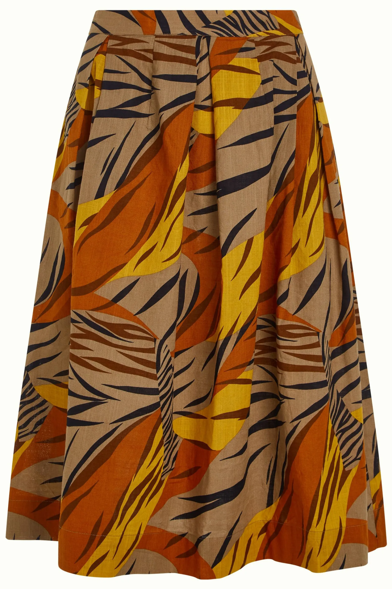King Louie Rokken|Suzette Pleat Skirt Zolea Sulphur Yellow