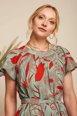 King Louie Jurken|Talia Dress Callier Ash Green