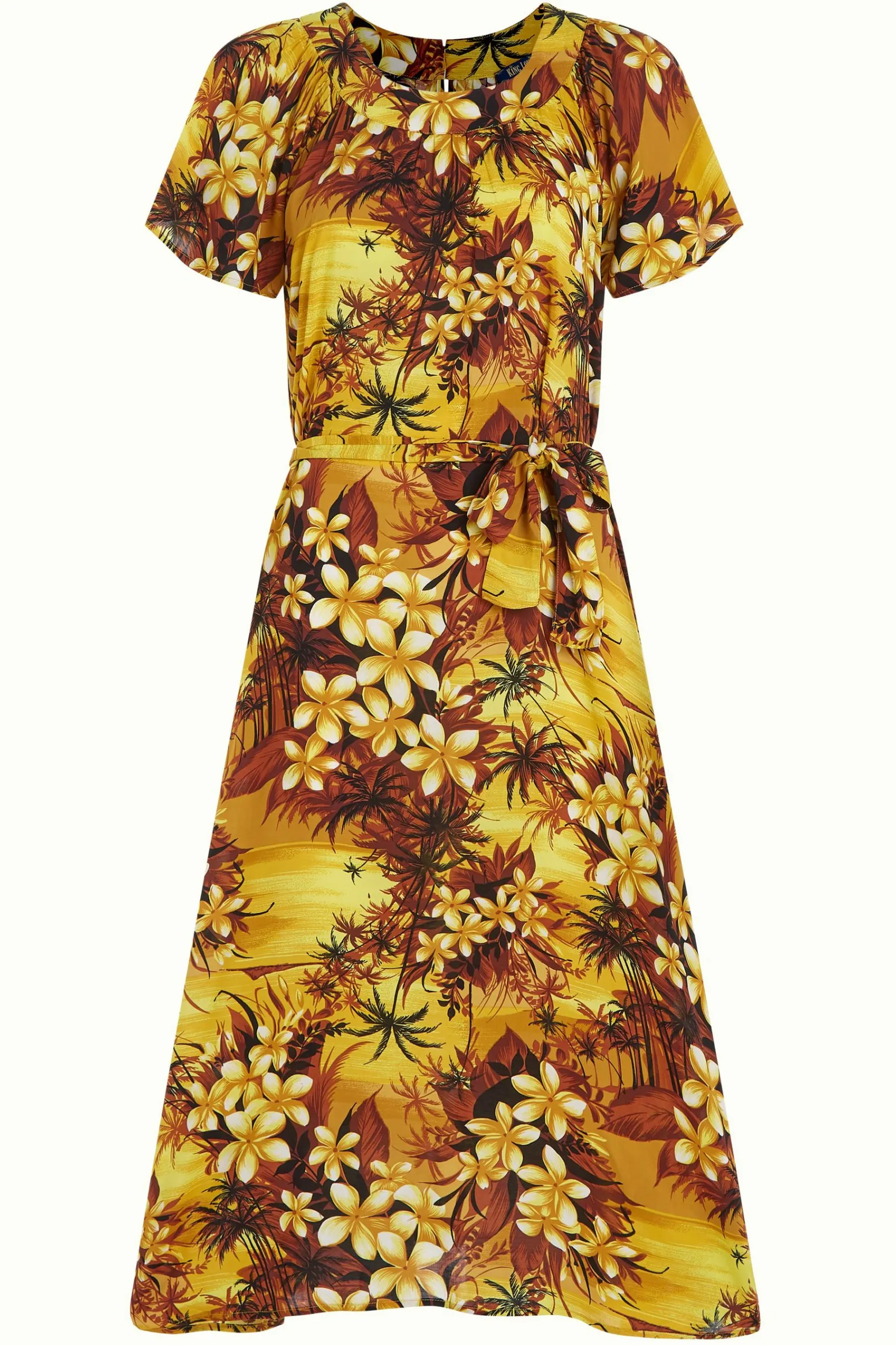 King Louie Jurken|Talia Dress Emerald Amarillo Gold