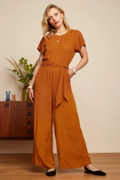 King Louie Jumpsuits|Talia Jumpsuit Tortoise Caramel
