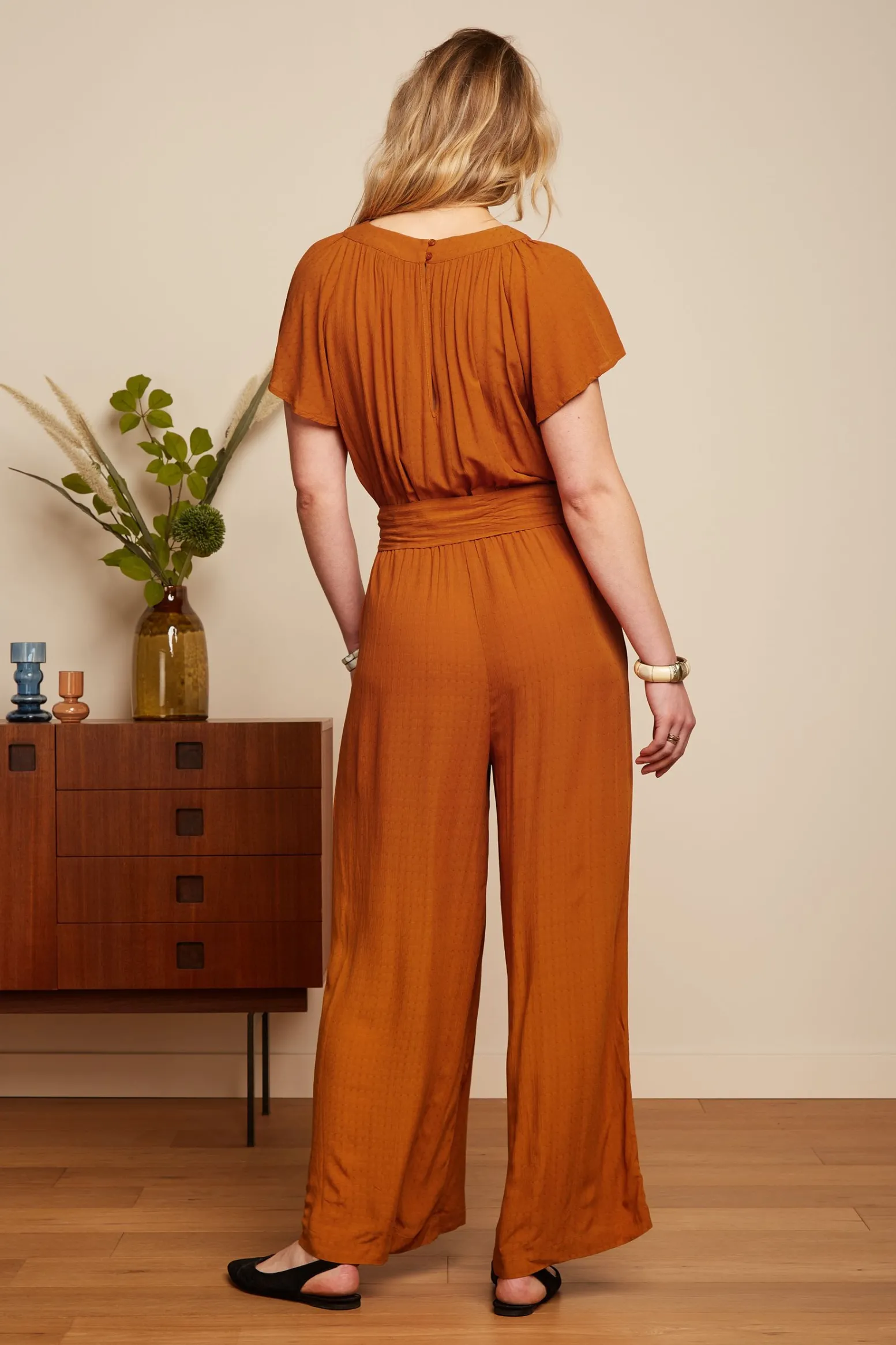 King Louie Jumpsuits|Talia Jumpsuit Tortoise Caramel