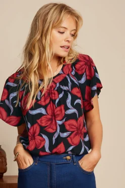 King Louie Tops & Shirts|Talia Top Deacon Black