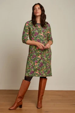 King Louie Jurken|Tallullah Dress Bellevue Olive Green