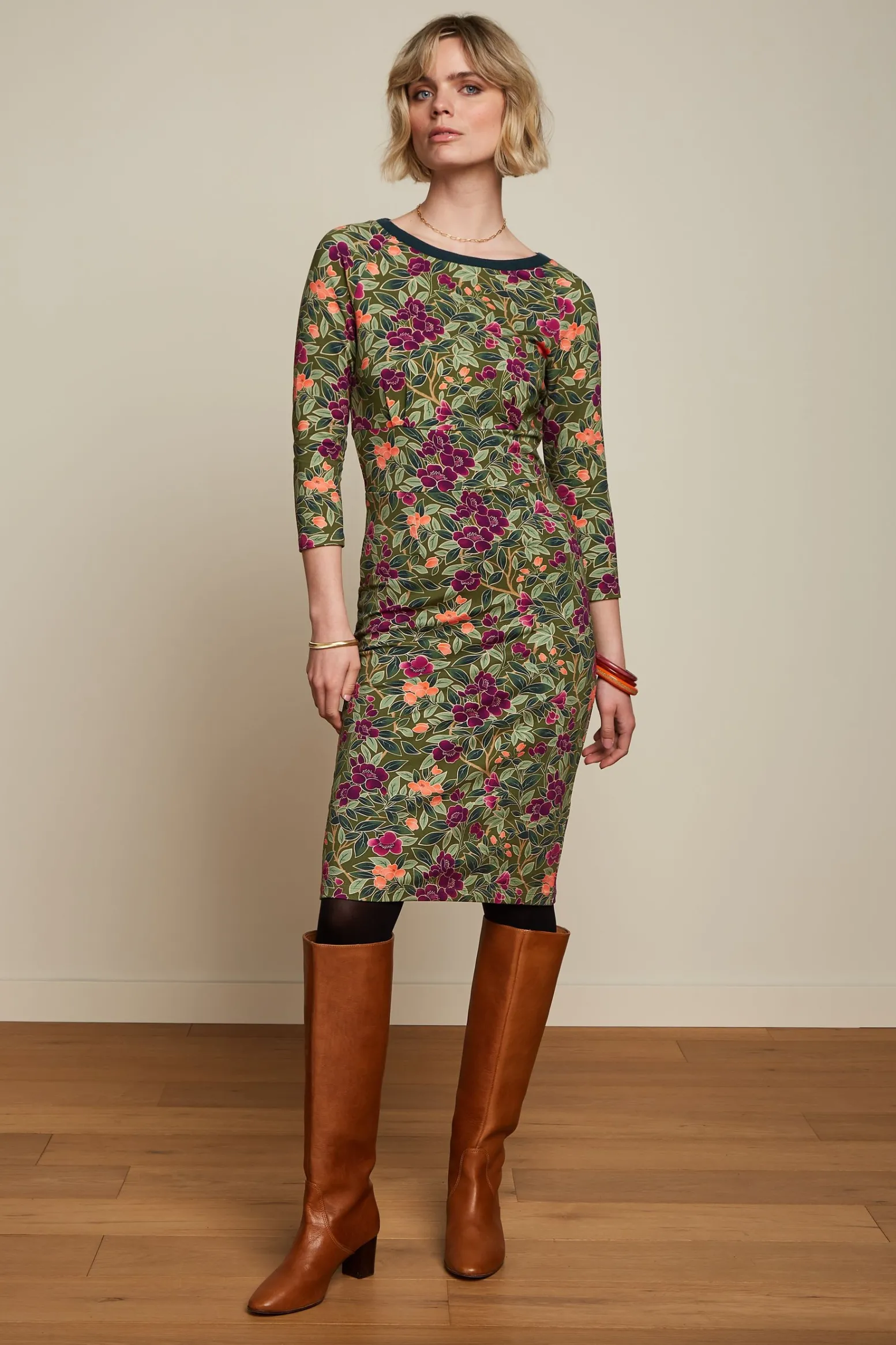 King Louie Jurken|Tallullah Dress Bellevue Olive Green