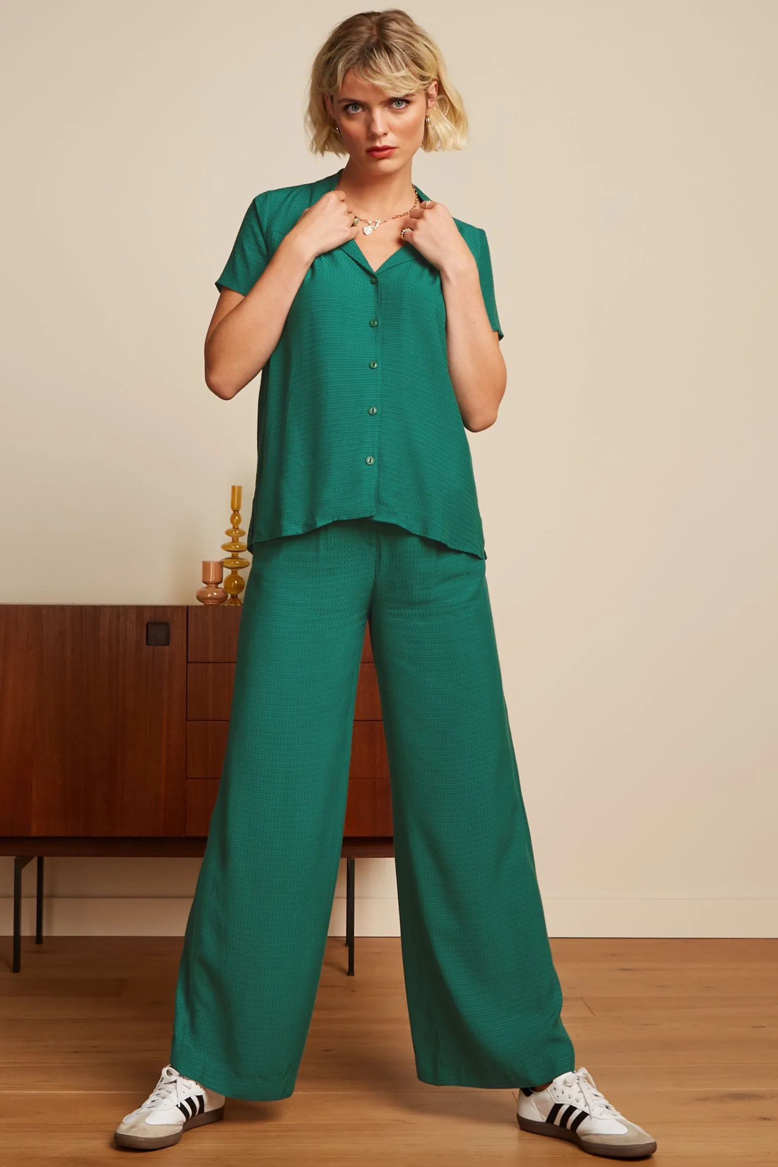 King Louie Blouses|Tex Blouse Zenni Eden Green