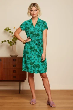 King Louie Jurken|Tex Dress Coralie Aqua Green