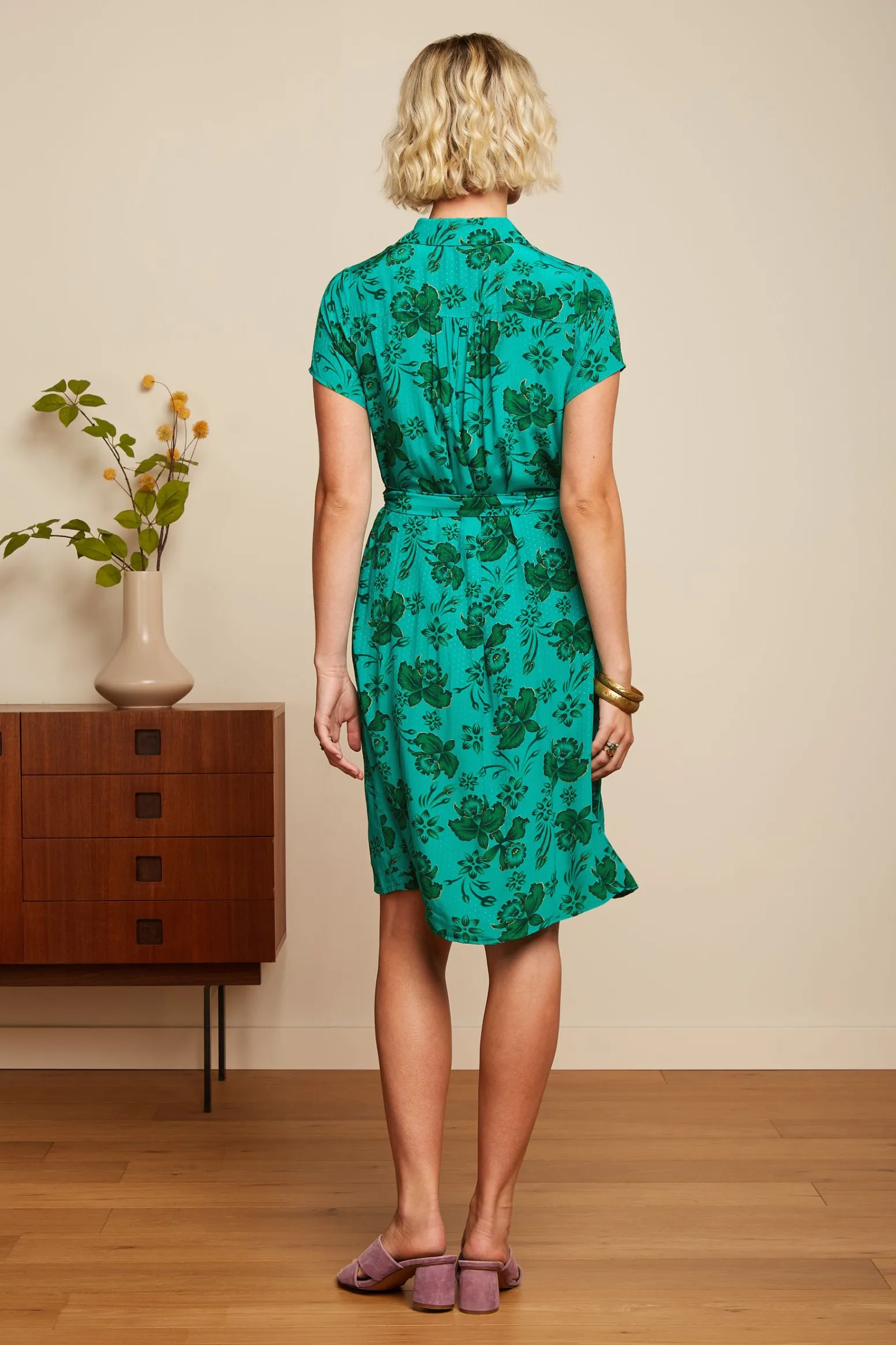 King Louie Jurken|Tex Dress Coralie Aqua Green
