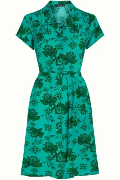 King Louie Jurken|Tex Dress Coralie Aqua Green