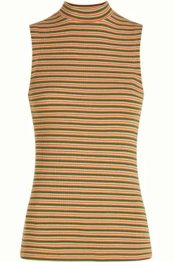 King Louie Tops & Shirts|Turtle Top Boxy Stripe Ponderosa Green