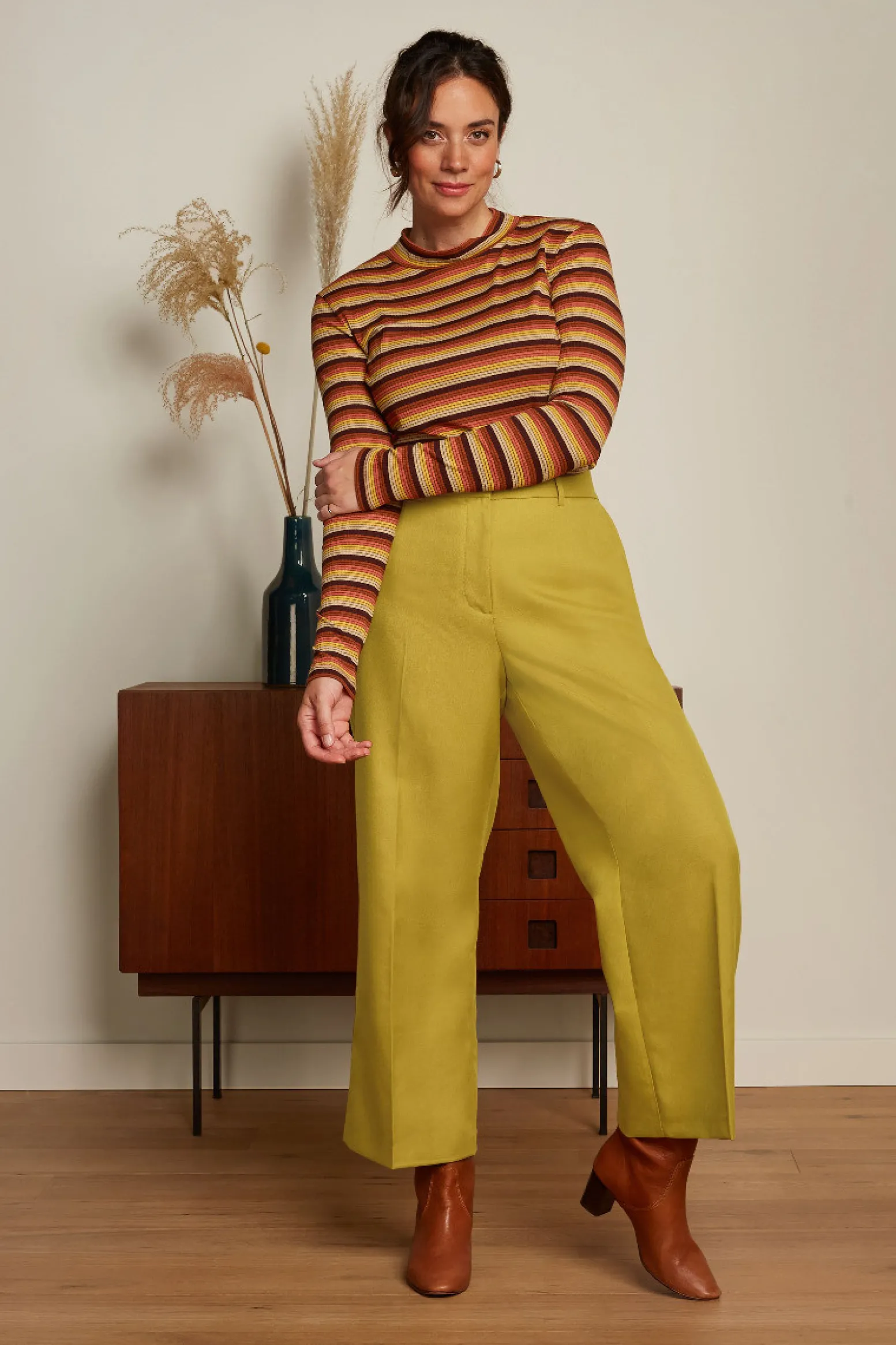 King Louie Tops & Shirts|Turtle Top Vanna Stripe Mango Orange