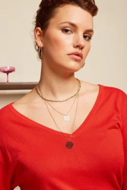 King Louie Tops & Shirts|Valentina Top Club Fiery Red