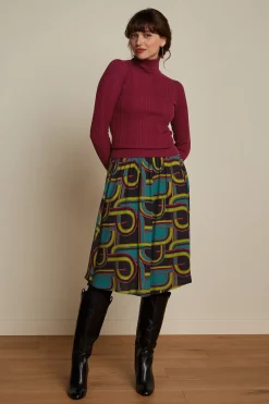 King Louie Rokken|Valeria Skirt Zappa Black