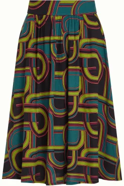 King Louie Rokken|Valeria Skirt Zappa Black
