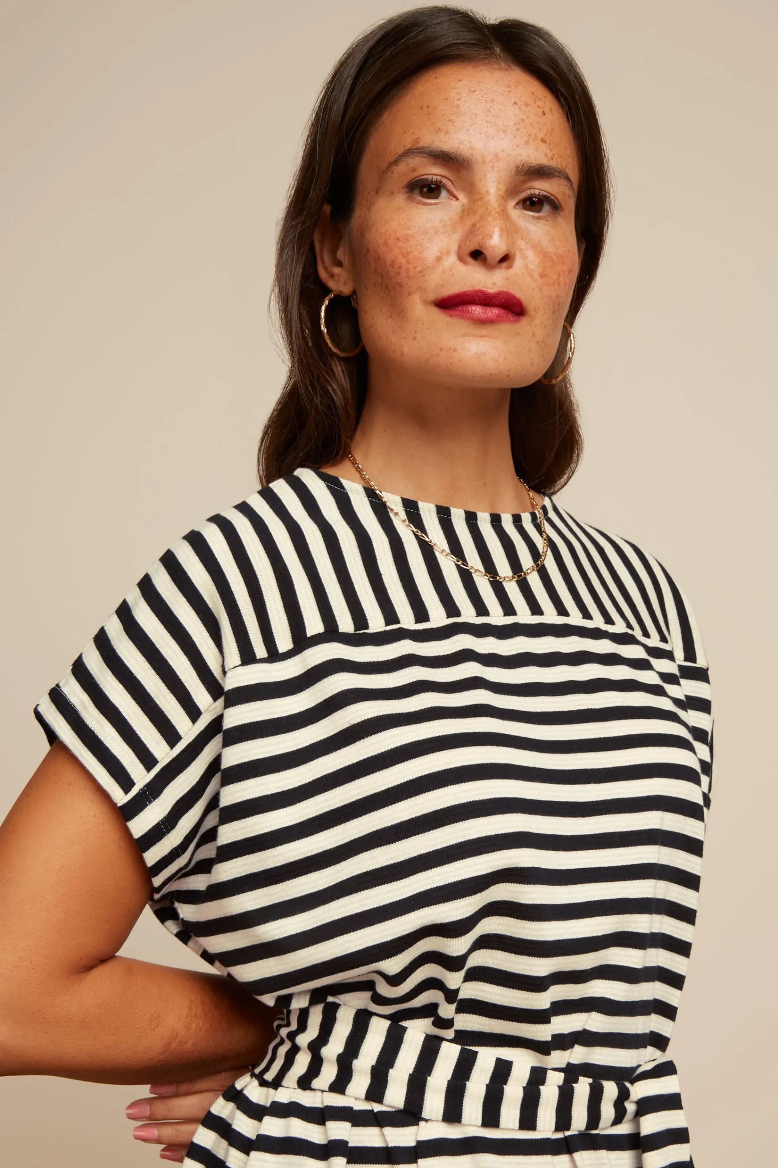 King Louie Jurken|Vera Tunic Dress Chopito Stripe Black