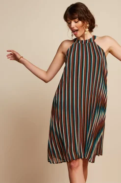 King Louie Jurken|Virna Dress Piso Plisse Black