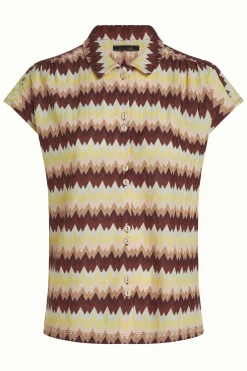King Louie Blouses|Viv Blouse Carmine Mock Orange