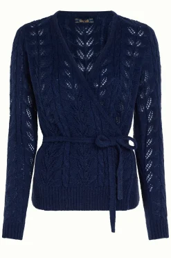 King Louie Vesten|Wrap Top Farfalle Ink Blue