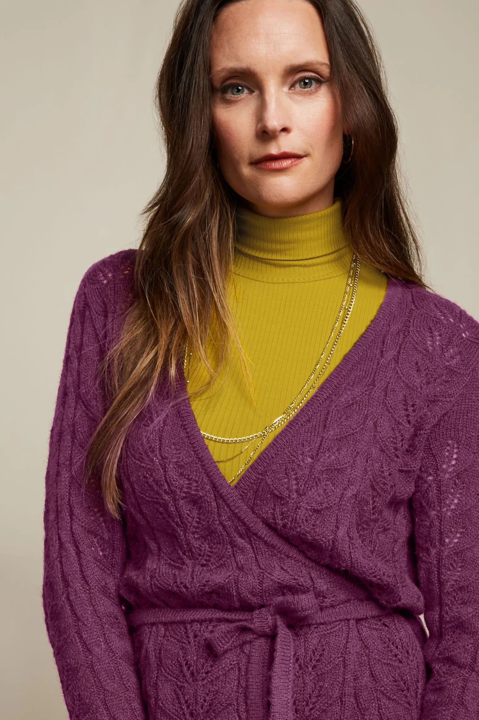 King Louie Vesten|Wrap Top Farfalle Caspia Purple