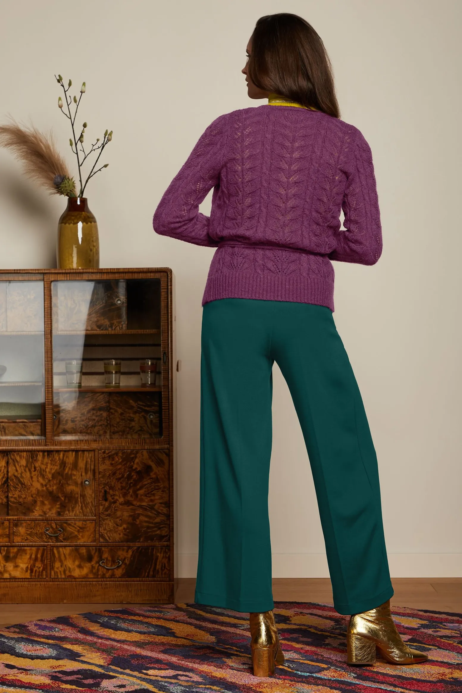 King Louie Vesten|Wrap Top Farfalle Caspia Purple