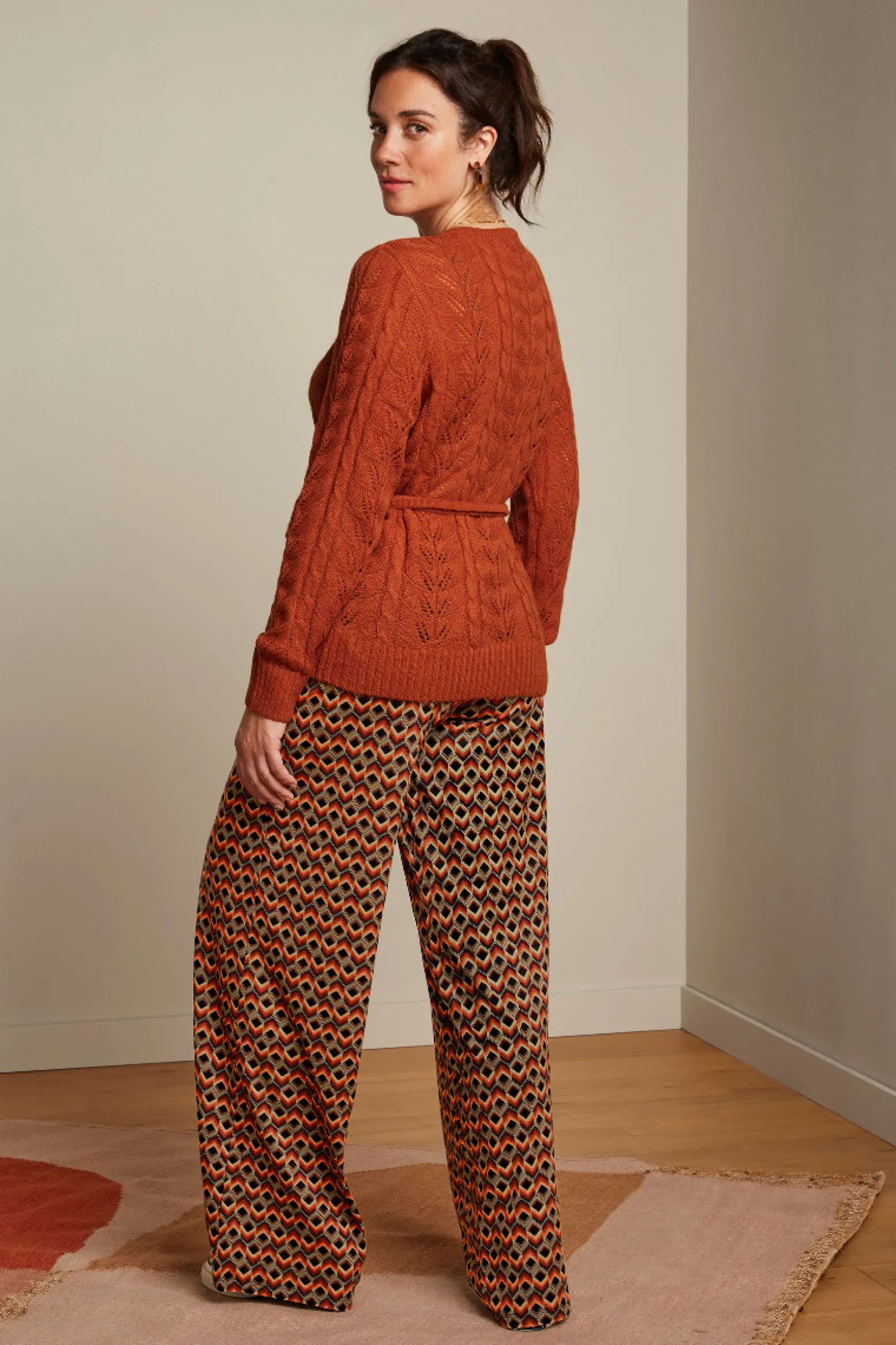King Louie Vesten|Wrap Top Farfalle Caramel