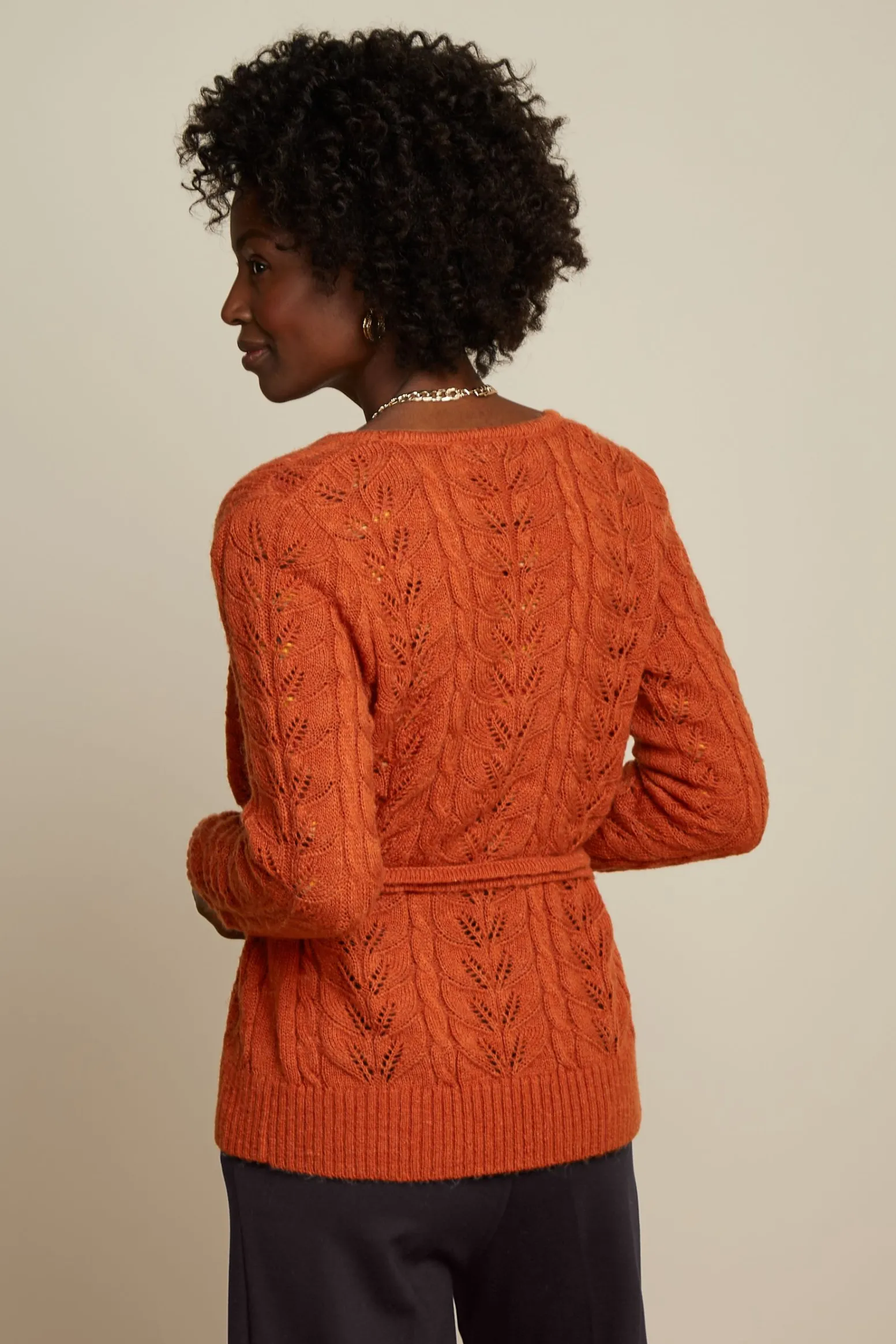 King Louie Vesten|Wrap Top Farfalle Caramel